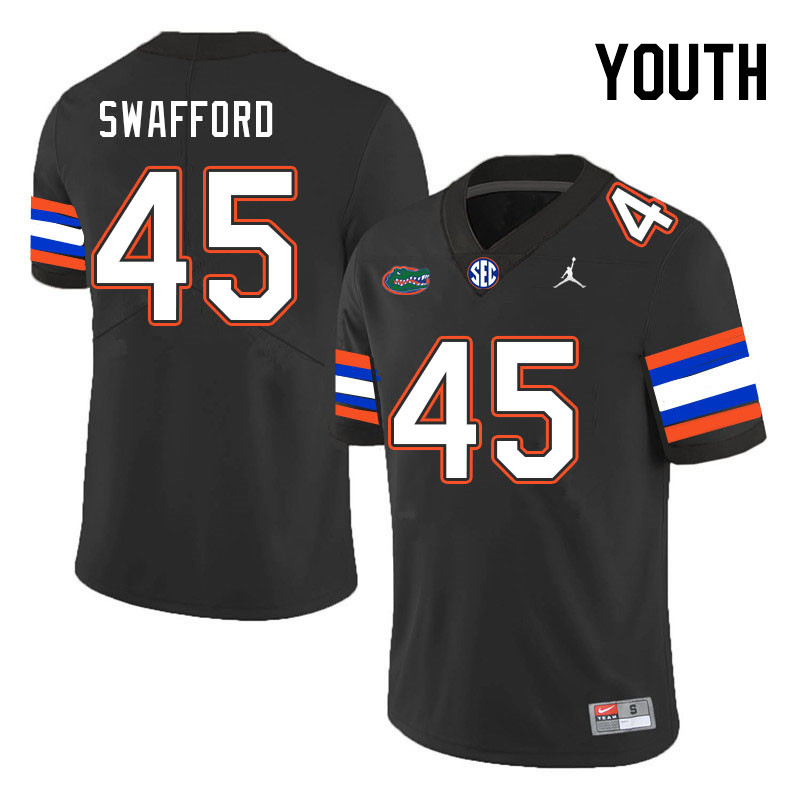 Youth #45 Layne Swafford Florida Gators College Football Jerseys Stitched Sale-Black